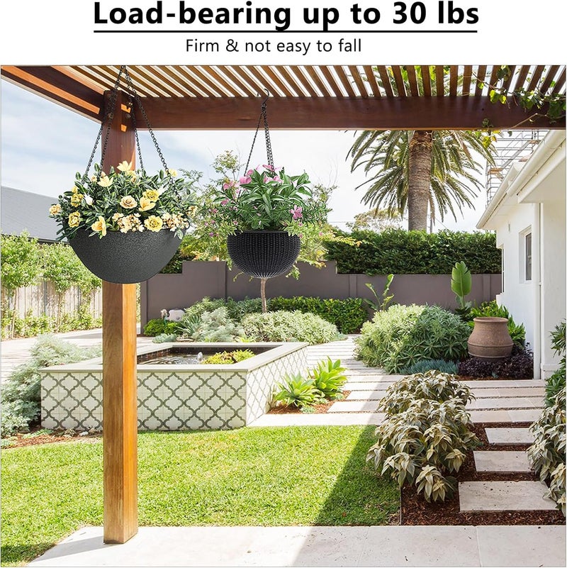 garini 3 Pack, 23 Inch Hanging Baskets Chain, Hanging Chains with Hooks Flower Pot Chain Replacement Plant Hangers for Planters, Bird Feeders and Lanterns(Black)… - Image 4
